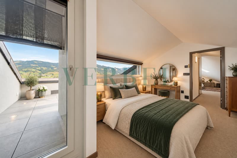 Duplex en attique avec vue exceptionnelle sur lac et montagnes (13)