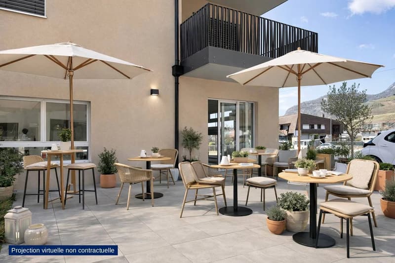 In affitto ad Aigle, arcata attrezzata con terrazza per un caffè di quartiere (1)