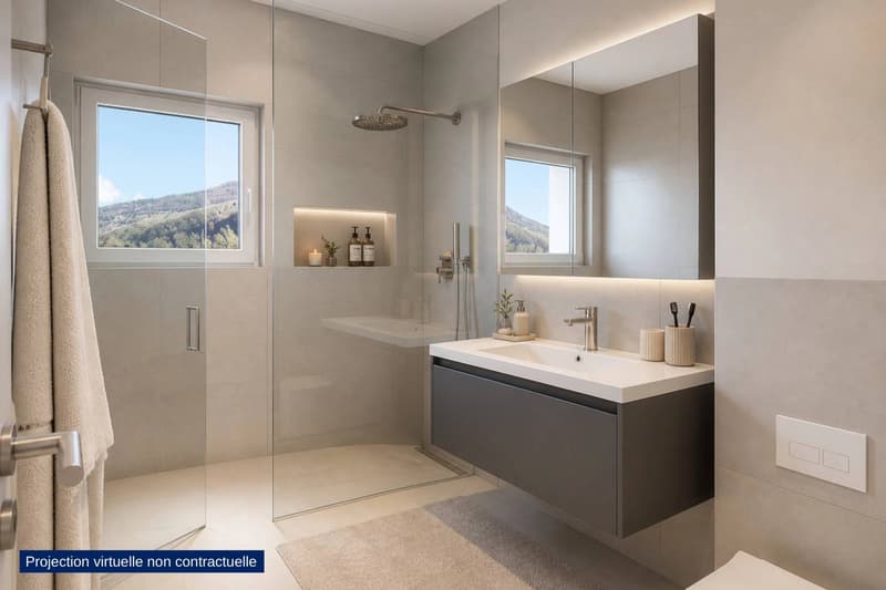 Schöne 3.5 Zimmer mit 13 m² Terrasse in einem neuen kleinen Gebäude in Aproz (3)