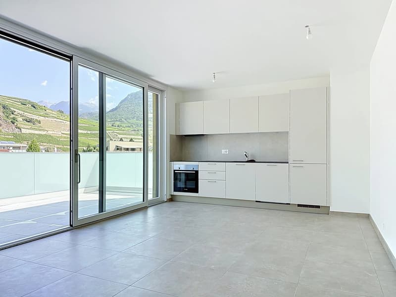Appartamento mansardato di 2,5 locali con terrazza in affitto a Uvrier (1)
