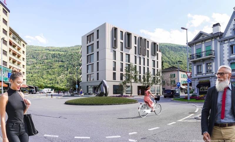 A louer - local commercial neuf à Martigny - Projet "Le 15" (1)