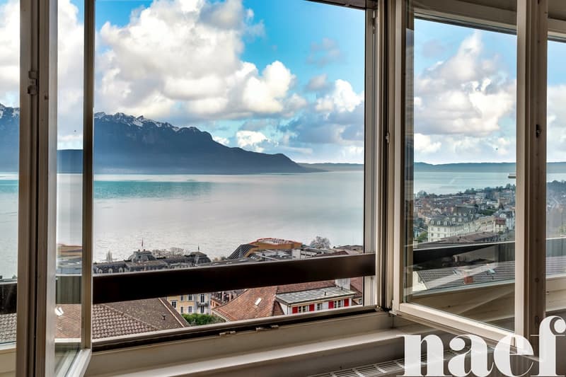 Bello appartamento di 4.5 locali con vista mozzafiato sul lago in vendita a Montreux (2)