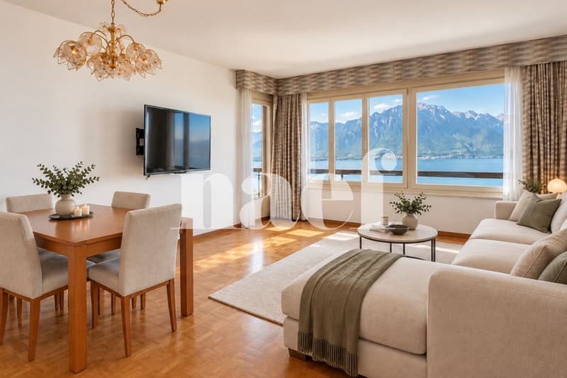 Bel appartement de 4.5 pièces avec une vue imprenable sur le lac à vendre à Montreux (7)