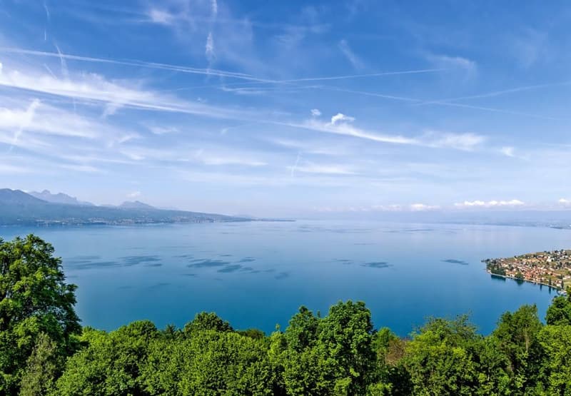 Vue extraordinaire sur le lac