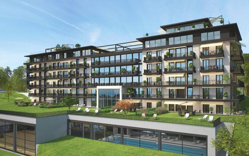 Lussuoso appartamento nuovo di 5.5 locali con piscina privata in vendita a Chexbres (5)