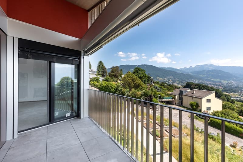 New 4.5-room attic apartment with mezzanine and spectacular view of the lake for sale in Jongny - Lot D2 (3)