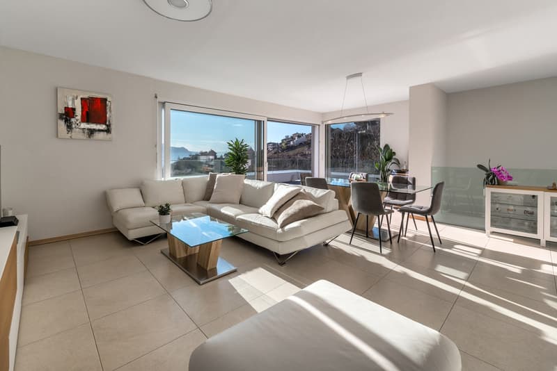 5.5-room attic and duplex apartment with panoramic lake view for sale in Montreux (4)