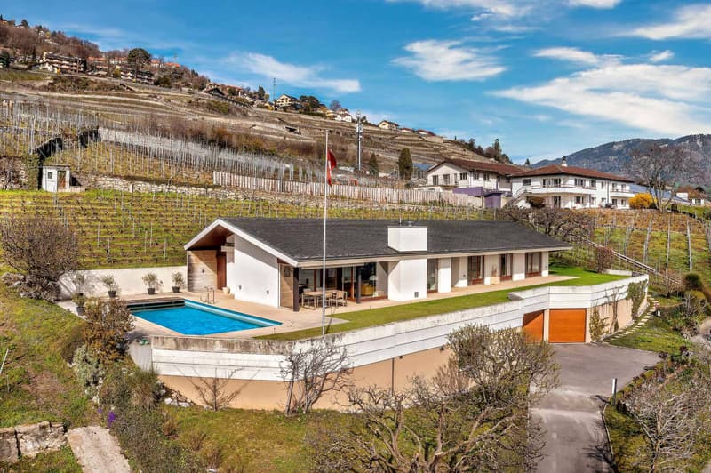 Propriété dans les vignes avec une vue époustouflante sur le lac à vendre à Corseaux (4)