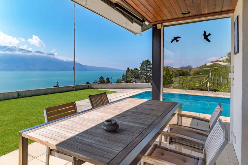 Propriété dans les vignes avec une vue époustouflante sur le lac à vendre à Corseaux (10)