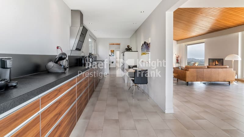 Proprietà di architetto di 7,5 locali con vista panoramica sul lago e sul vigneto in vendita a Corseaux (10)