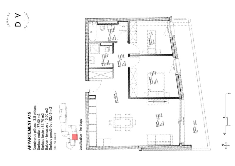 Nouvelle promotion Domaine de Vouvry - Appartement neuf de 3.5 pièces lot A15 à vendre (10)