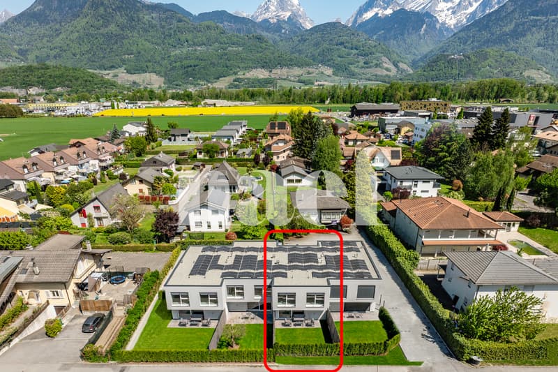 Dernière opportunité ! Villa contiguë neuve de 6.5 pièces à vendre à Collombey-Muraz (1)