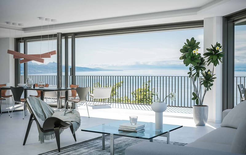 New 3.5-room apartment on the 4th floor with balcony for sale in Chexbres (1)
