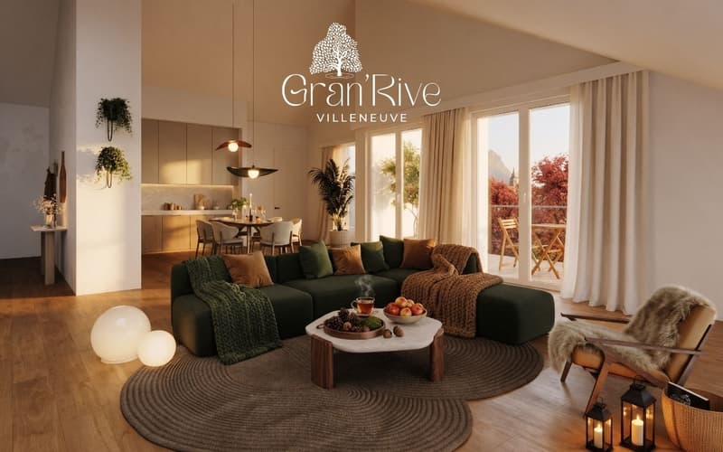 Lot A4 - Appartement neuf de 5.5 pièces dans les combles et à deux pas du lac - Promotion Gran'Rive - A vendre à Villeneuve (3)