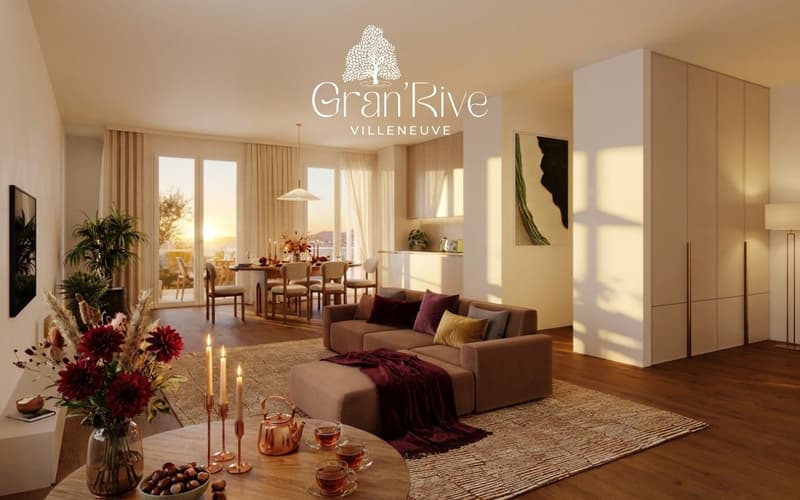 Lot A4 - Appartement neuf de 5.5 pièces dans les combles et à deux pas du lac - Promotion Gran'Rive - A vendre à Villeneuve (2)