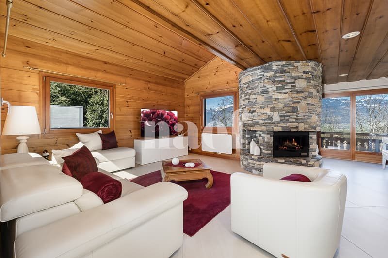 Magnificent renovated chalet with jacuzzi and counter-current pool for sale in Choëx (9)