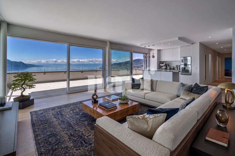 Appartement en attique de 4.5 pièces avec terrasse et vue grandiose sur le Léman à vendre sur les hauts de Montreux (6)