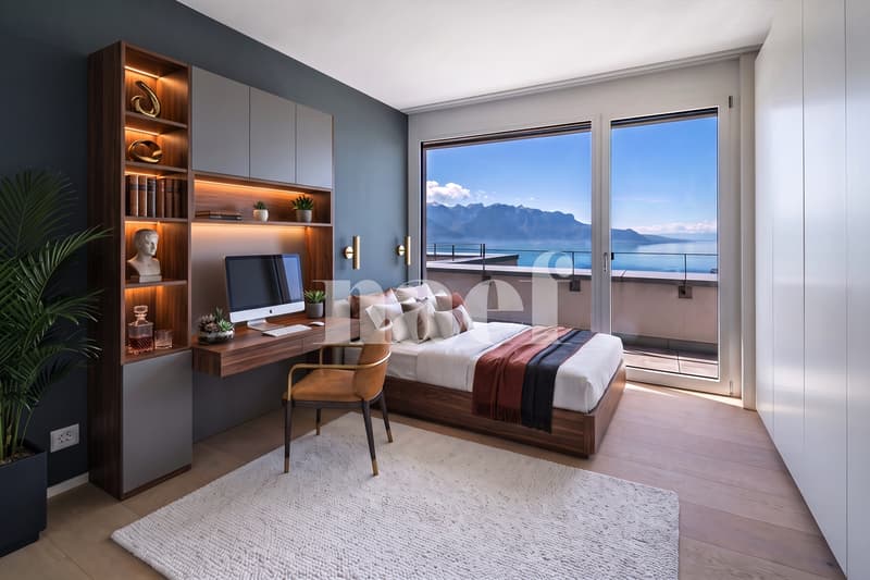 Appartement en attique de 4.5 pièces avec terrasse et vue grandiose sur le Léman à vendre sur les hauts de Montreux (9)