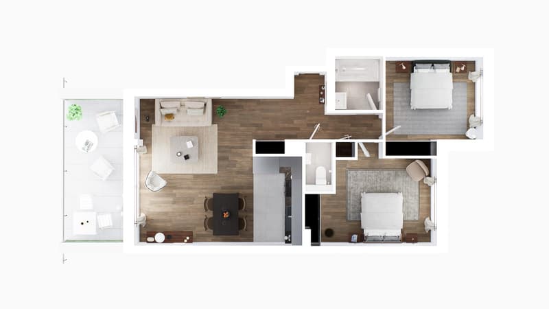 Lot E-204 - Appartement de 6.5 pièces au 2ème étage (2)