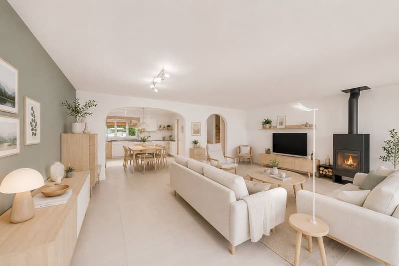Bella casa familiare nel cuore del villaggio di Echandens (1)