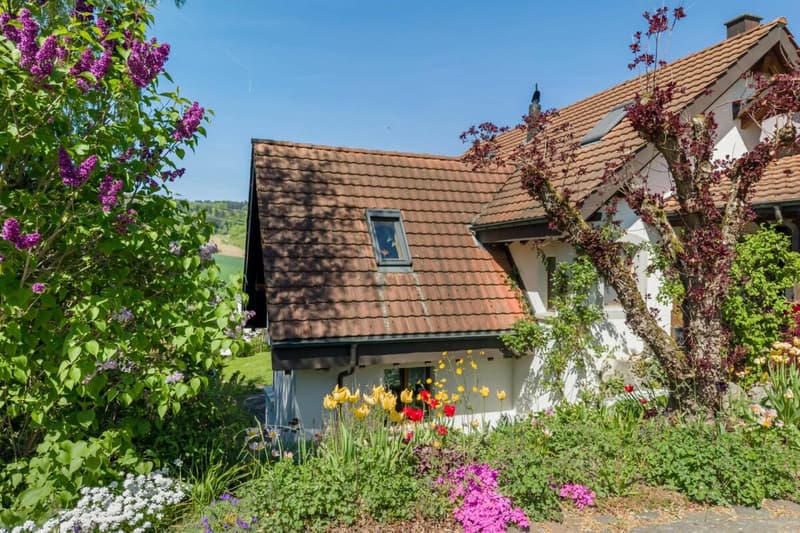 Spacious detached 6.5-room single-family house with plenty of space, peace, and privacy - panoramic view of the Mettau valley! (24)