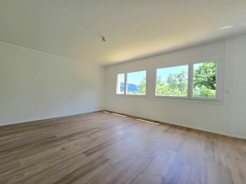 Appartement de 3,5 pièces au rez-de-chaussée situé dans un endroit calme avec un jardin charmant et une vue sur les environs verts (4)