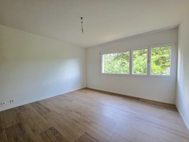 Appartement de 3,5 pièces au rez-de-chaussée situé dans un endroit calme avec un jardin charmant et une vue sur les environs verts (6)