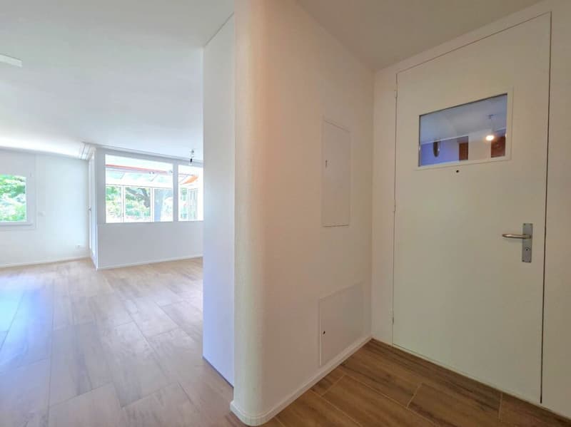 Appartement de 3,5 pièces au rez-de-chaussée situé dans un endroit calme avec un jardin charmant et une vue sur les environs verts (8)