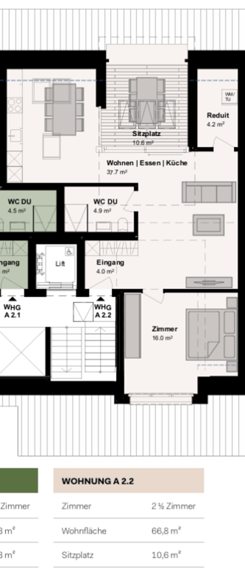 High-quality 2.5-room attic apartment for rent (10)