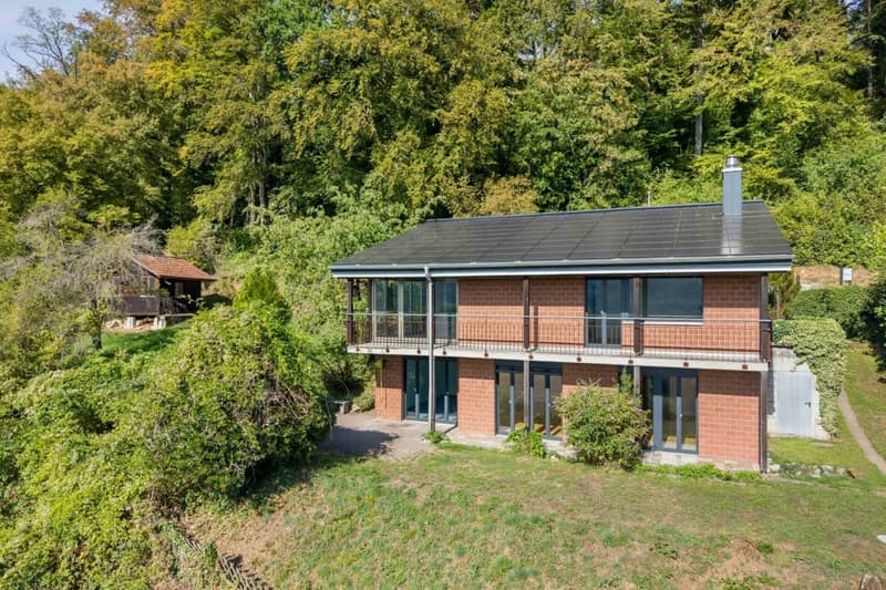 Umweltfreundliches Einfamilienhaus am Waldrand mit Solaranlage und Wärmepumpe (1)