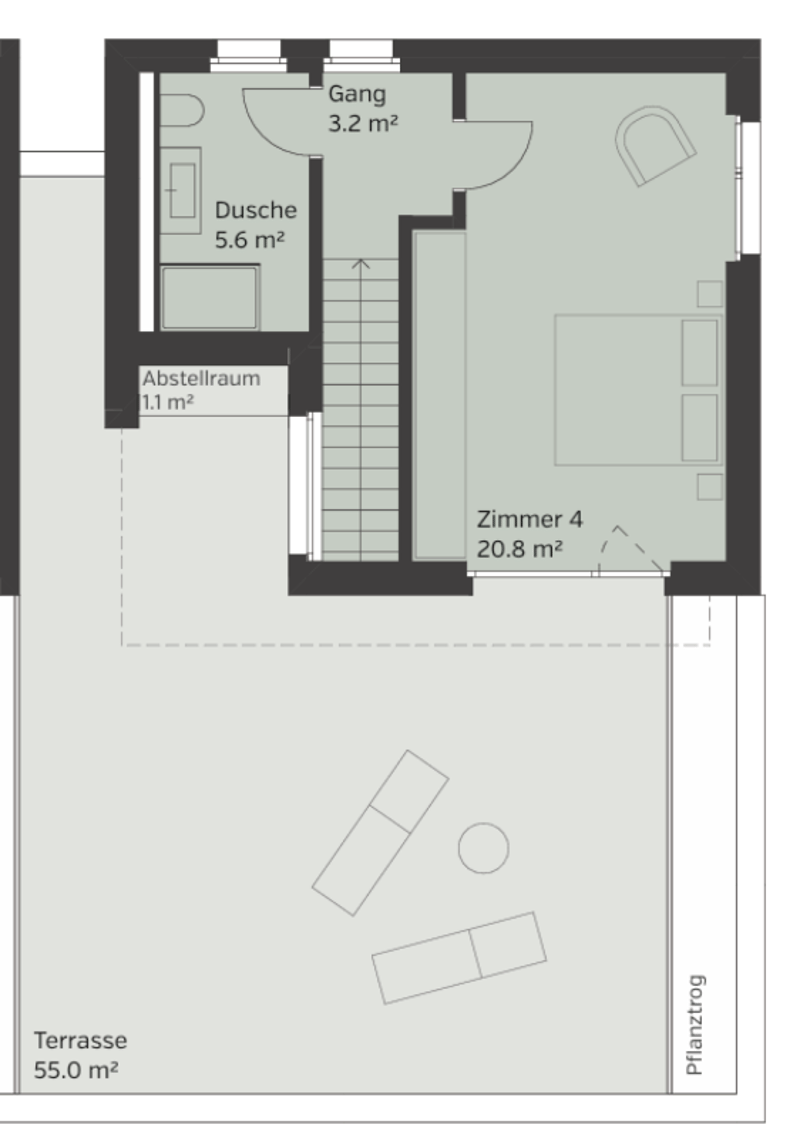 DOPPELEINFAMILIENHAUS - UNTERDORF MÖNTHAL - Zeitgemässe Architektur mitten im Grünen (5)