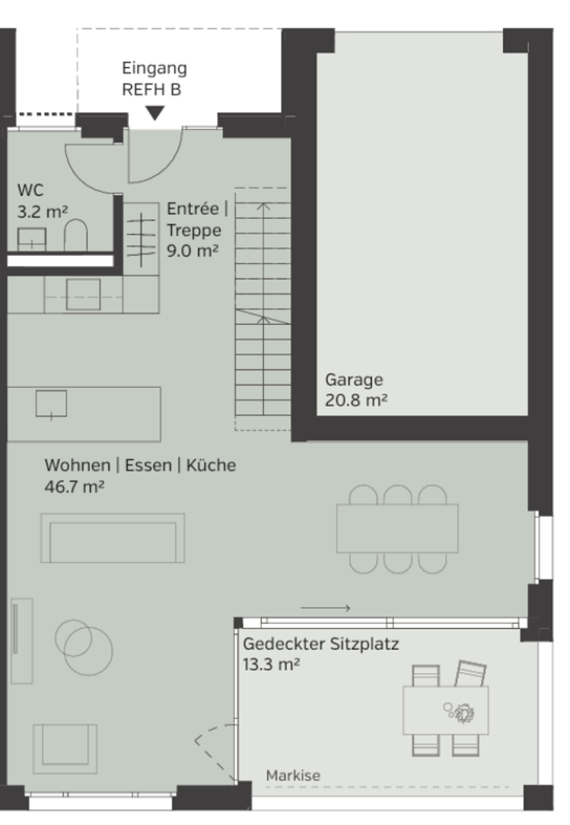 DOPPELEINFAMILIENHAUS - UNTERDORF MÖNTHAL - Zeitgemässe Architektur mitten im Grünen (4)