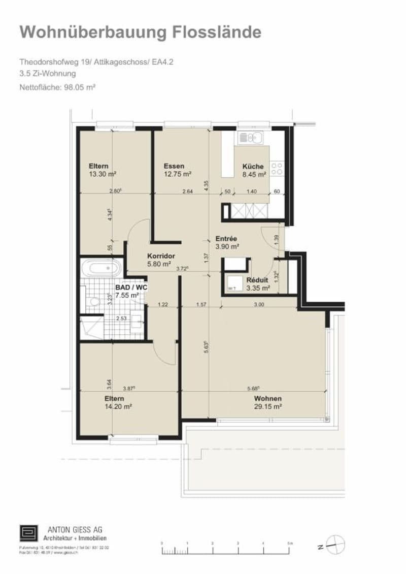 Senso di Penthouse: 140m2 Terrazza sopra i Tetti di Rheinfelden (16)