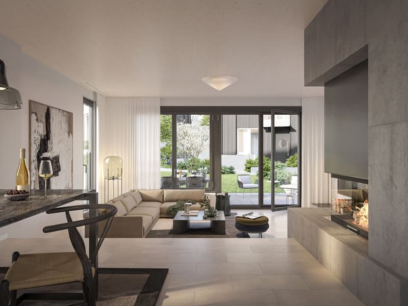 Sustainable living in a row house in Zumikon (1)