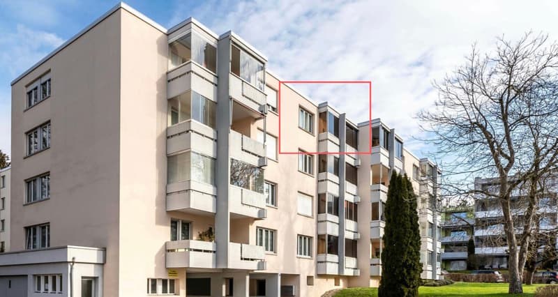 Modern 3.5 room attic apartment, 2 balconies, lift (12)