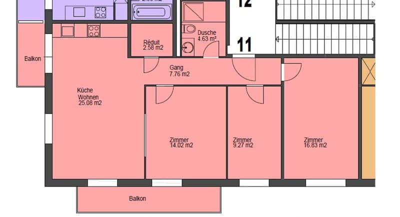 4.5 Zimmer Wohnung 1.OG  - städtische Wohnlage (8)