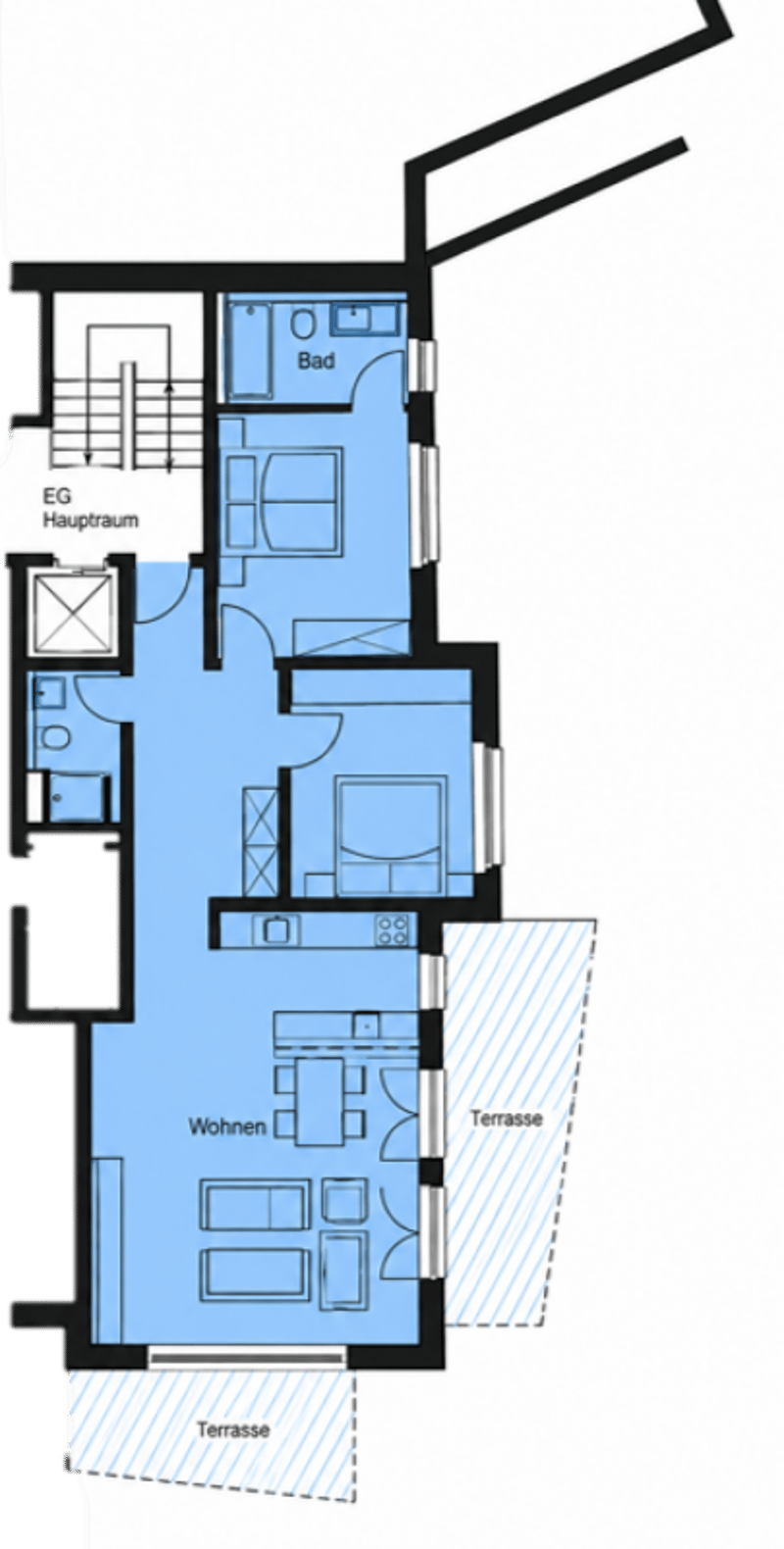 Grundriss der Wohnung