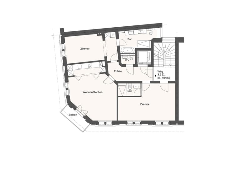 Exklusive 3.5-Zimmer-Altbauwohnung mit historischem Charme und modernstem Ausbaustandard  im Herzen von Zürich (10)