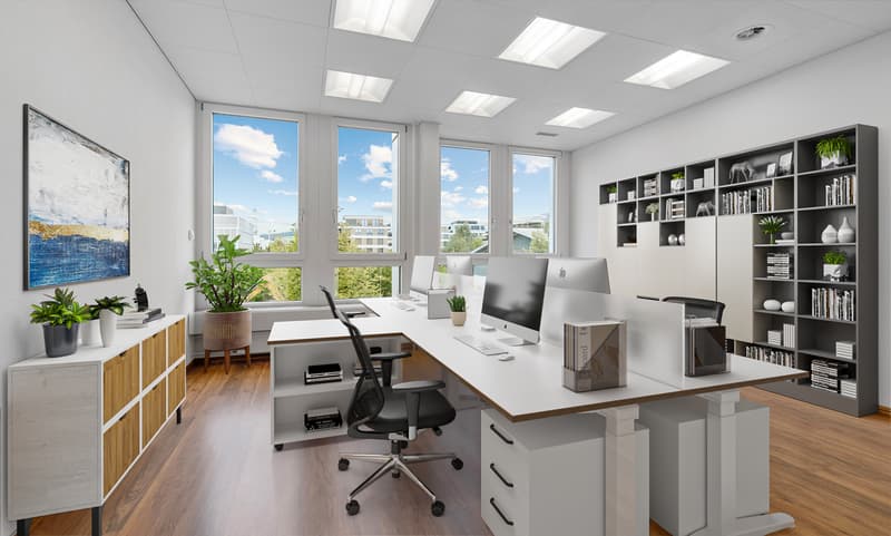 Büro - virtuell möbliert