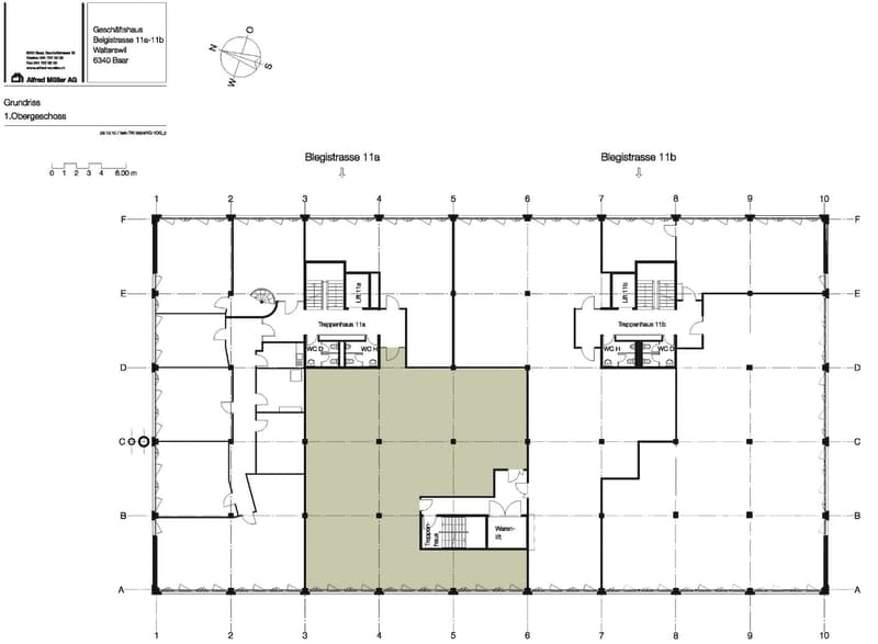 Office and storage space for flexible use with access to the goods lift (11)