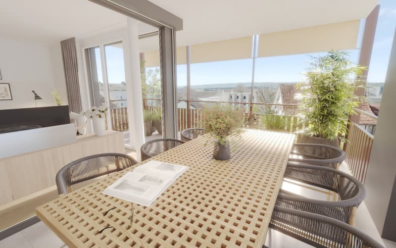 Grosszügig geschnittener Balkon für angenehme Sonnenstunden