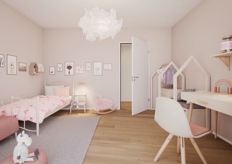 Kinderzimmer mit viel Platz zum Spielen