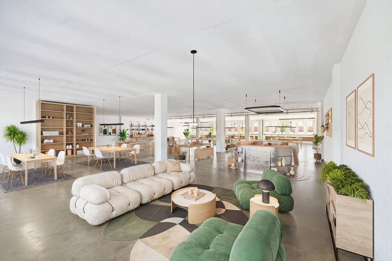 Atelier / Showroom mit Lounge virtuell inszeniert