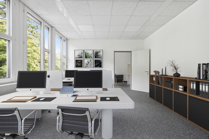 Büro 2 - virtuell möbliert