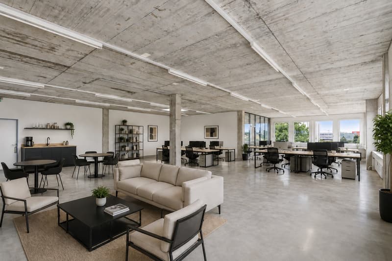 Modernes Arbeiten in offener Atmosphäre - virtuell möbliert