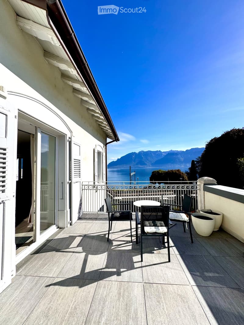 Appartamento su 2 piani con 3 grandi terrazze vista Lago e Lavaux (2)
