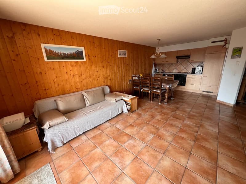 Bell'appartamento di 2.5 locali arredato con balcone in affitto a Ovronnaz (2)