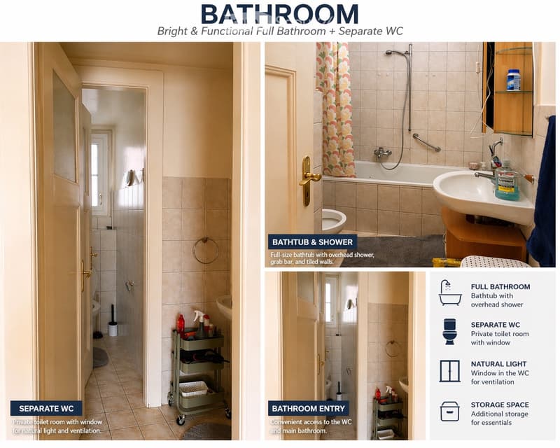 3/4 Schlafzimmer mit Bad en Suite zur Miete in Nyon (5)