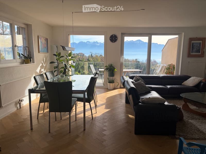 Zweifamilienhaus, möbliert, mit Seeblick und Bergblick Lutry (1)