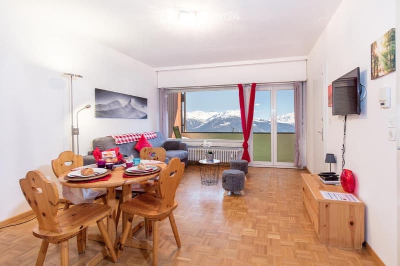 APPARTEMENT VUE IMPRENABLE SEMAINE OU SAISON CENTRE CRANS (1)